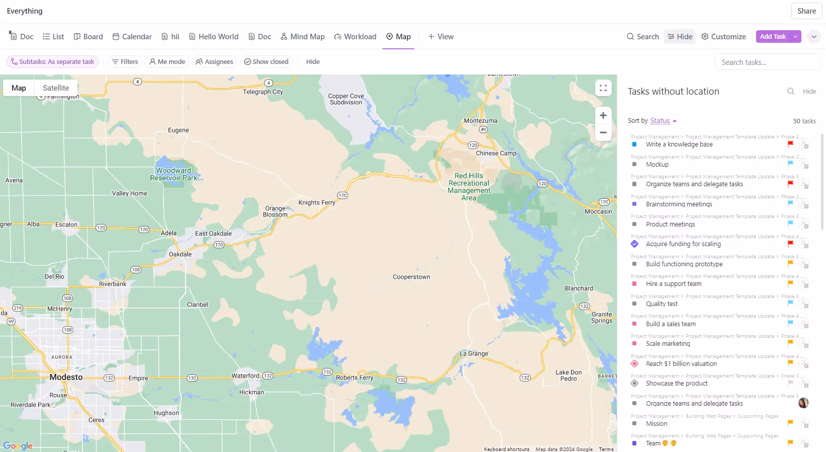 Map View in ClickUp