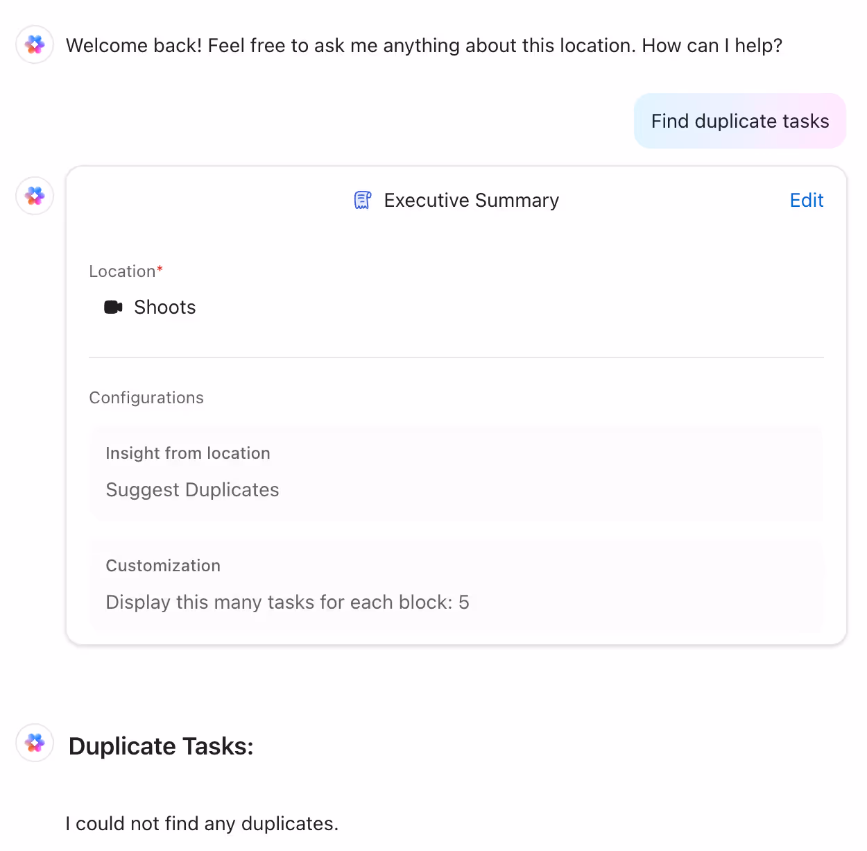 Finding duplicate tasks