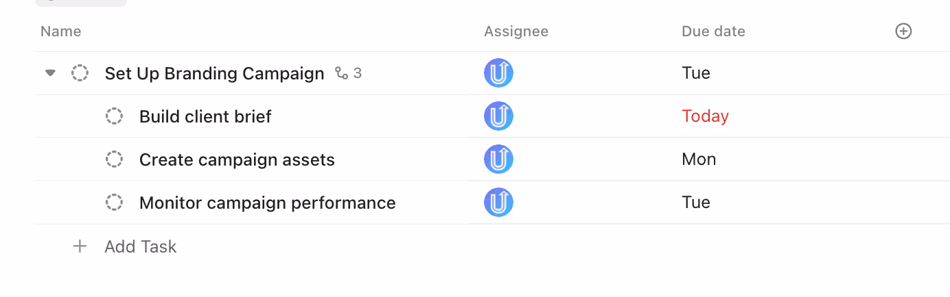 Task with subtasks