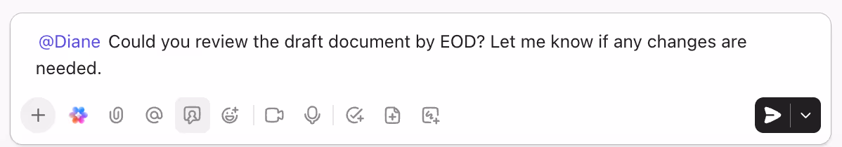 Using the @mention feature
