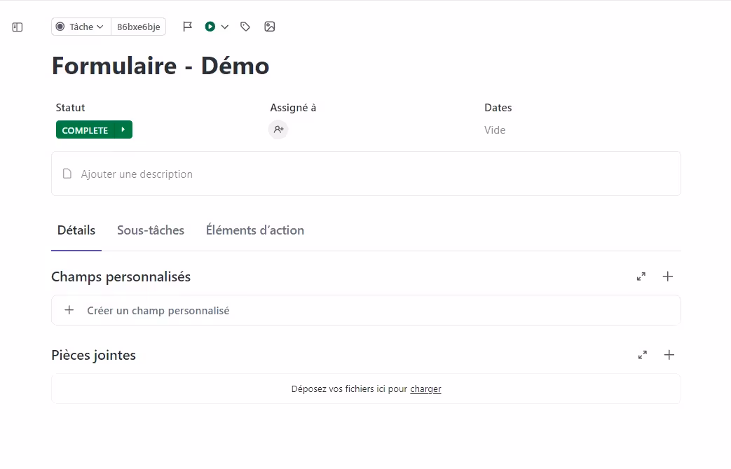 Analyse des réponses et insertion des valeurs dans les tâches