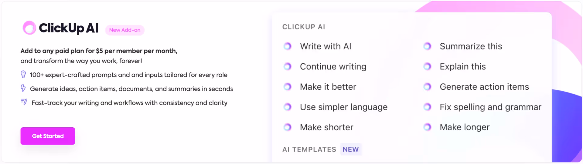 ClickUp AI Add On