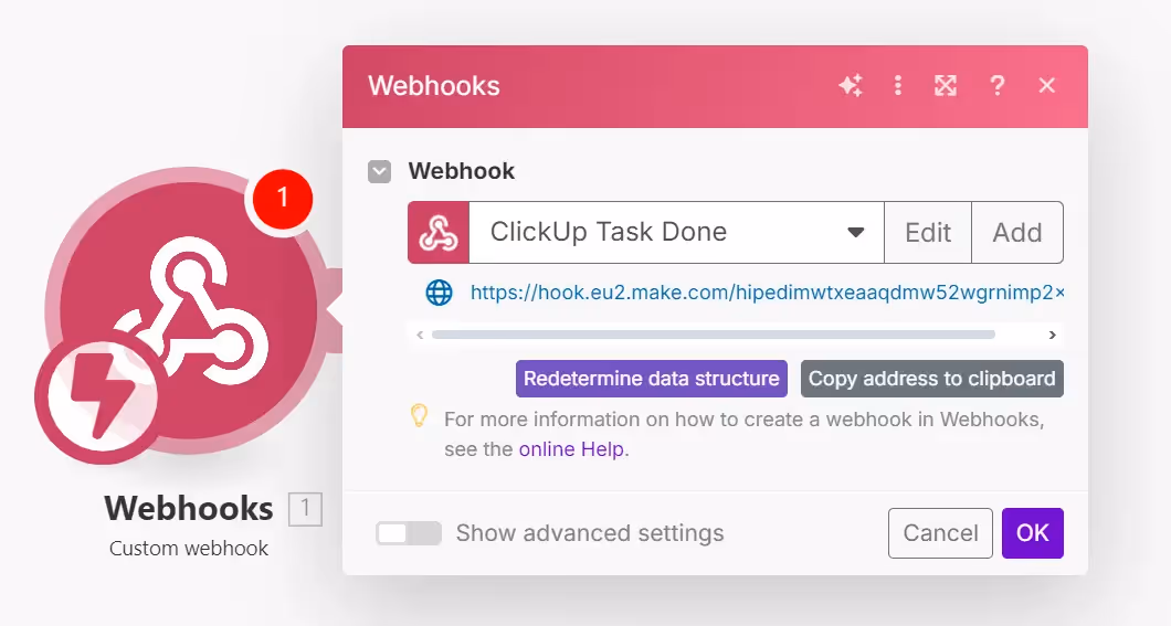 Setting up Webhook in Make