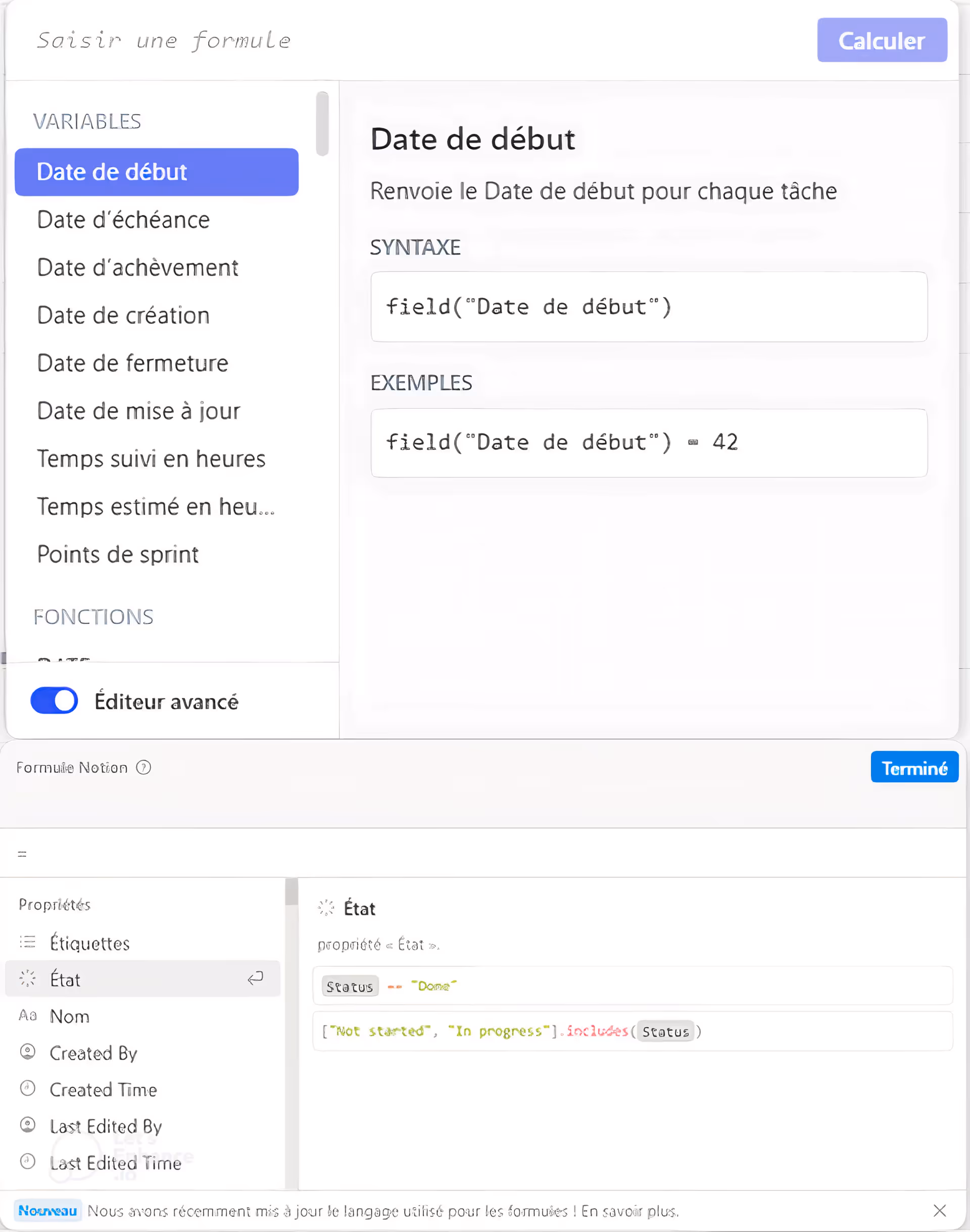 Formules ClickUp vs Notion