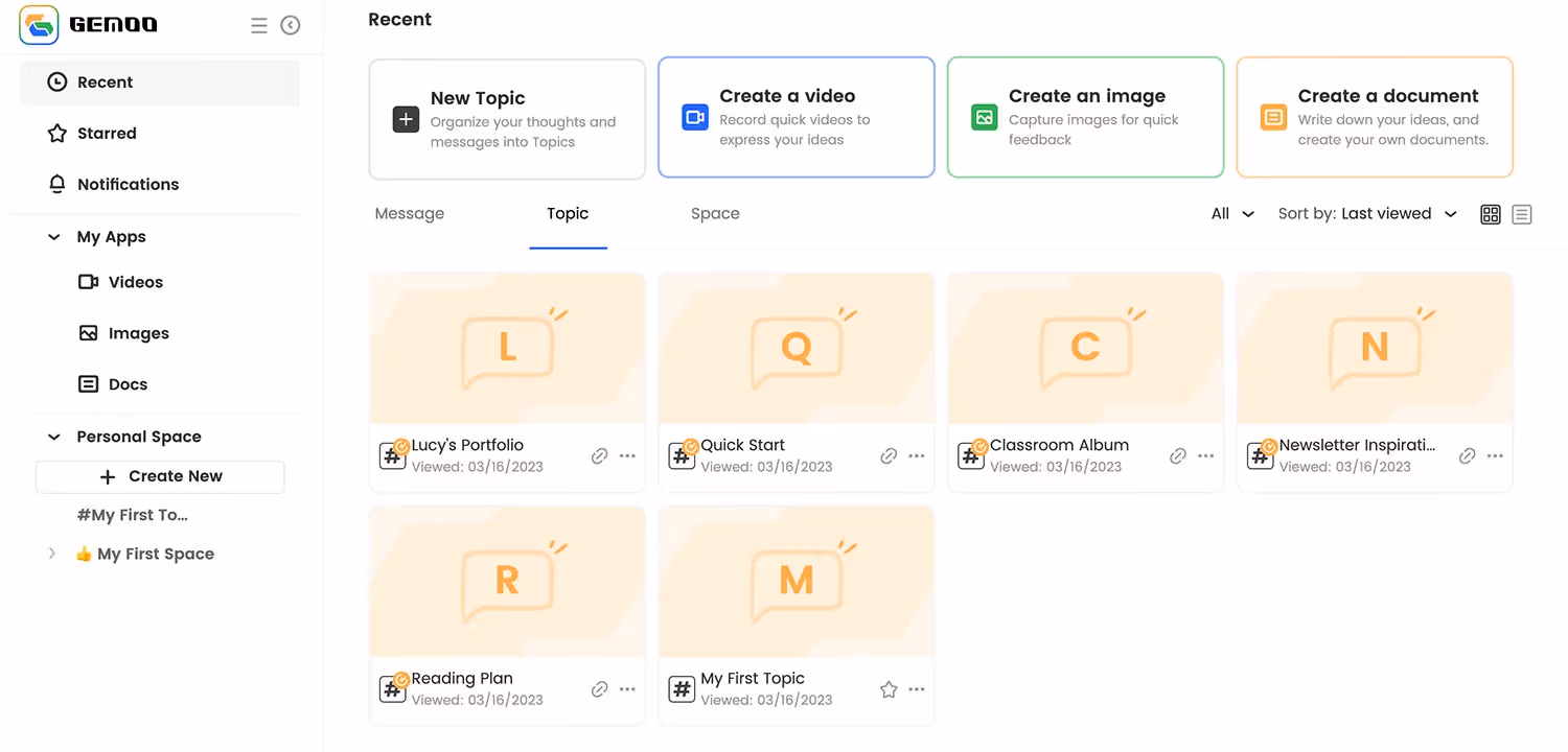 Gemoo User Interface