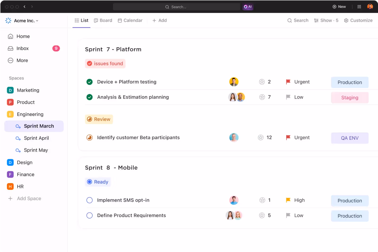 Sprint Tracking in ClickUp