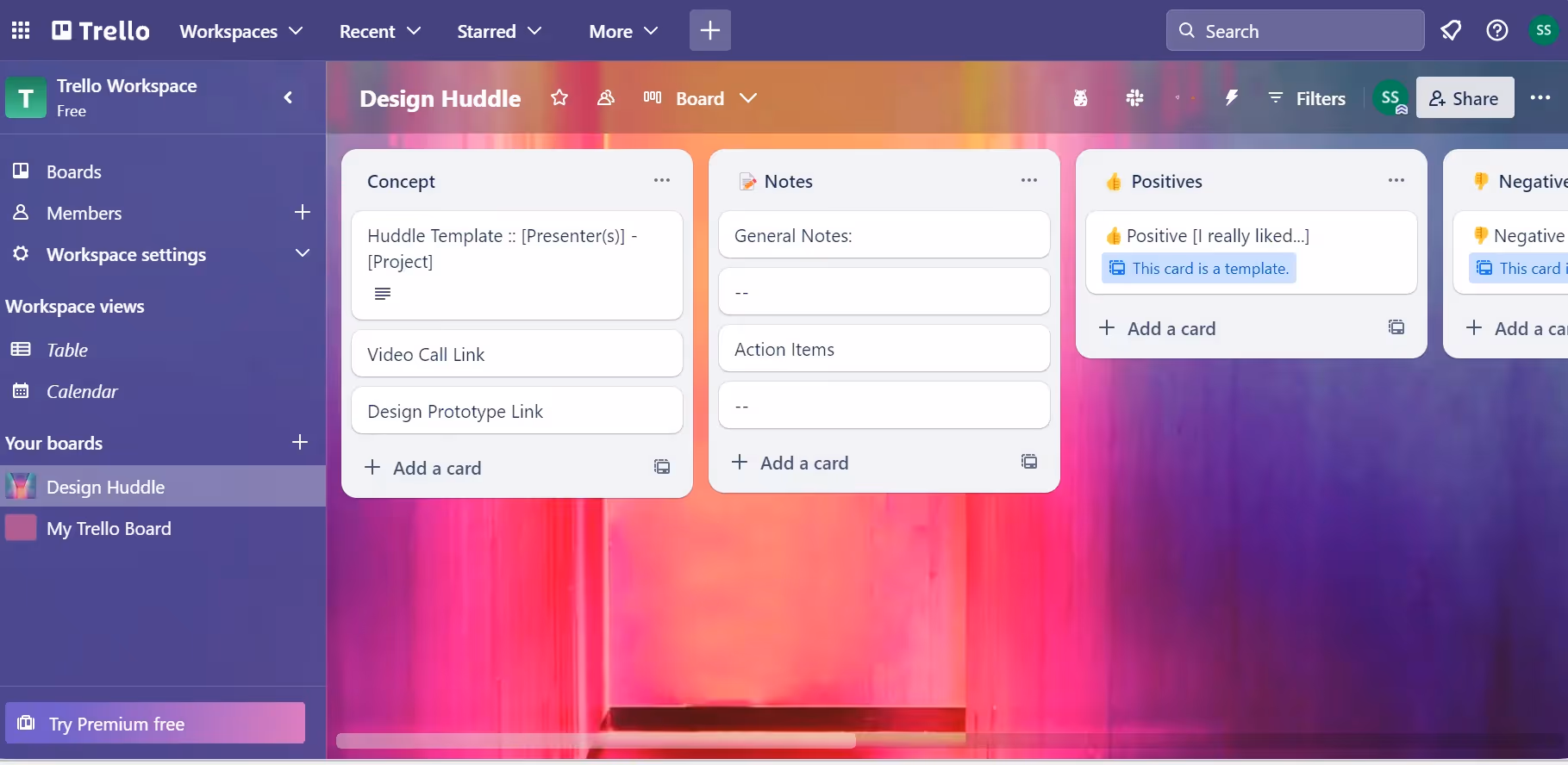 Trello's Simple User Interface